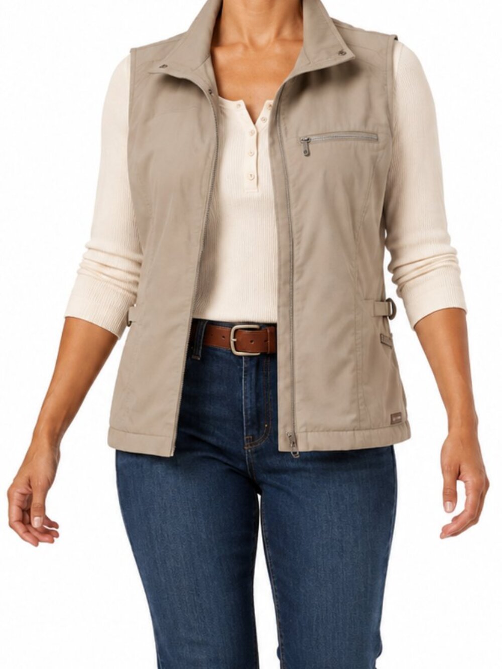 Columbia Lightweight GRT Omni Dry Khaki Vest | Casual Outdoor Gorpcore [size M]
